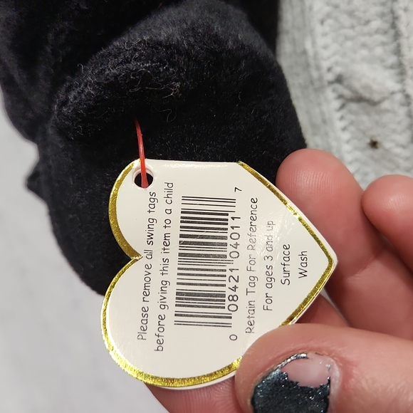 🕸Vintage Blackie Bear Ty Beanie Baby Original 1993 Series - Picture 10 of 10